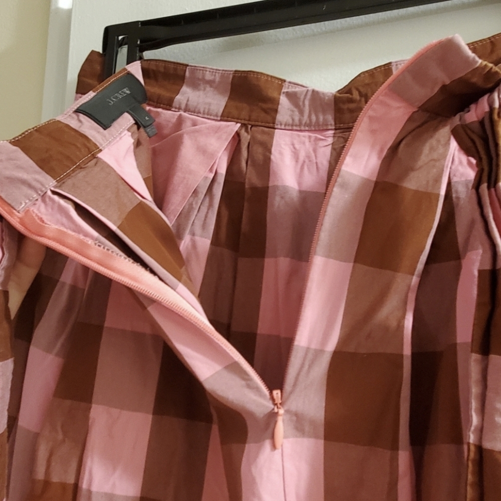 NWOT J. Crew Gingham Skirt - Picture 4 of 5